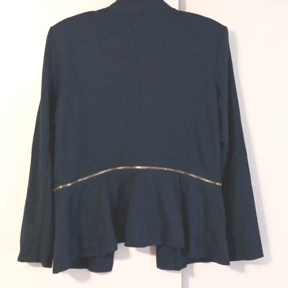 IMAN "Global Chic" Dark Blue Zip Around Jacket in Size M  (NWT) - Picture 5 of 10